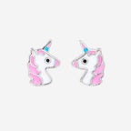 The Silver Linings Collective Unicorn Kids Earrings on a blank background
