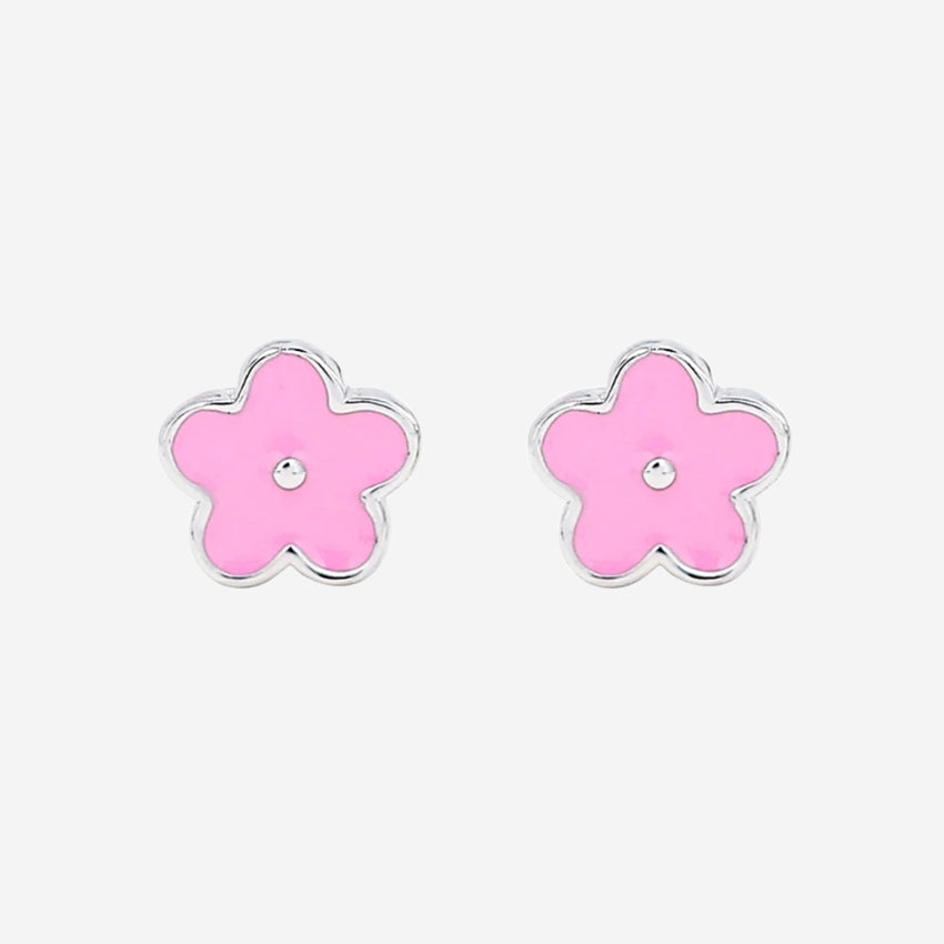 The Silver Linings Collective Flower Kids Earrings on a blank background
