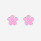 The Silver Linings Collective Flower Kids Earrings on a blank background