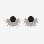 The Silver Linings Collective Solace Earrings in Silver on a blank background