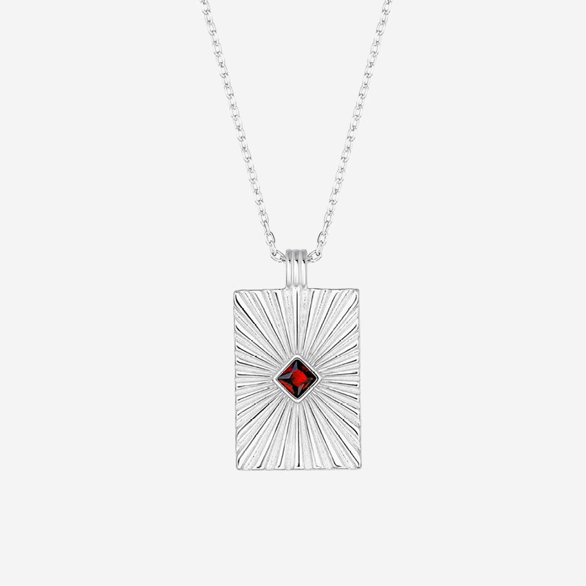 The Silver Linings Collective Verity Necklace in Silver on a blank background