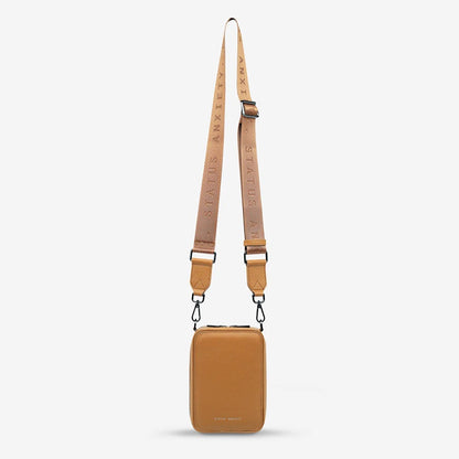 The Status Anxiety Good Life Bag in Tan on a blank background