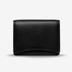 The Status Anxiety Lumen Wallet in Black on a blank background