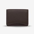 The Status Anxiety Lumen Wallet in Cocoa on a blank background