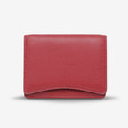 The Status Anxiety Lumen Wallet in Rouge on a blank background