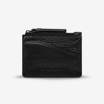 The Status Anxiety Hearts Still Beating Wallet in Black on a grey background