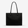 The Status Anxiety Without Warning Bag in Black on a grey background