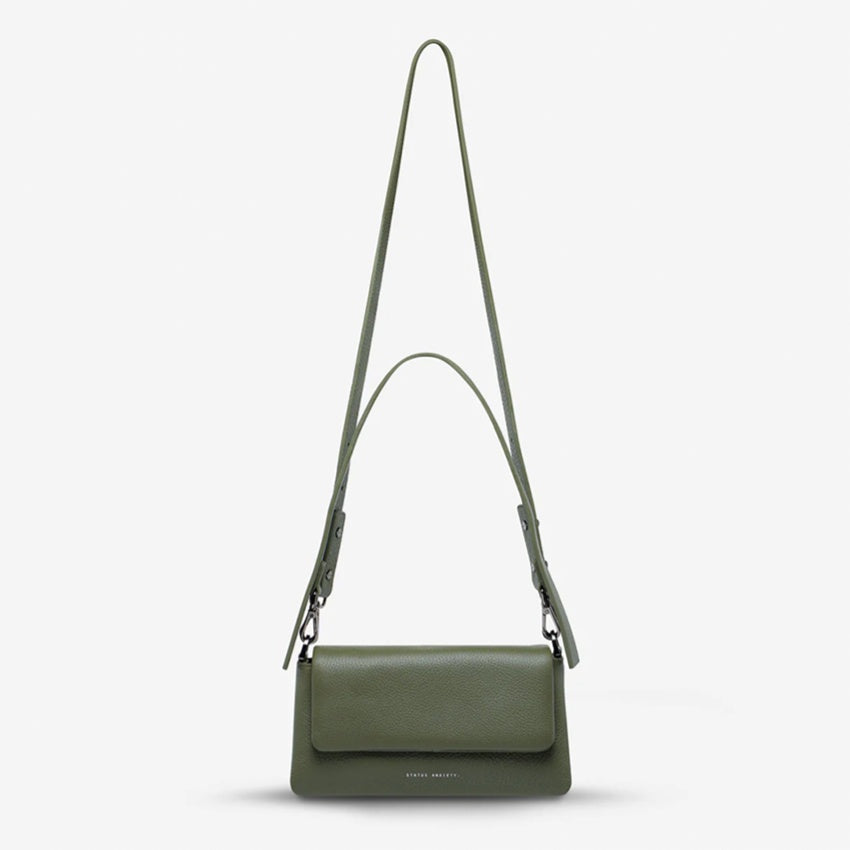 The Status Anxiety Zenith Bag in Khaki on a blank background