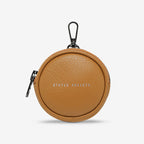 The Status Anxiety Go With Me Pouch in Tan on a blank background