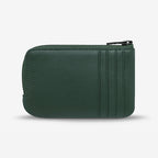 The back side of the Status Anxiety Left Behind Wallet in Teal on a blank background
