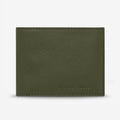 The Status Anxiety Noah Wallet in Khaki on a blank background