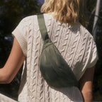 The Status Anxiety Piper Recycled Bag in Khaki on a blank background