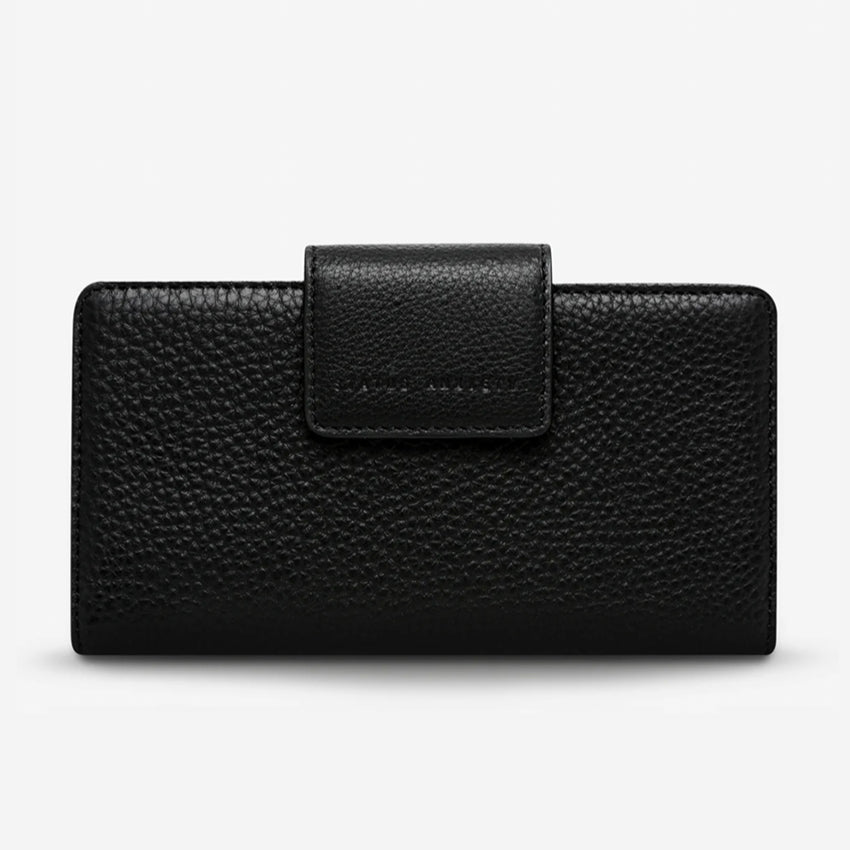The Status Anxiety Ruins Wallet in Black on a Blank Background