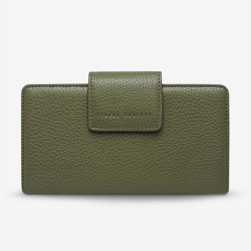 The Status Anxiety Ruins Wallet in Khaki on a Blank Background
