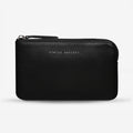 The Status Anxiety Smoke and Mirrors Wallet in Black on a blank background