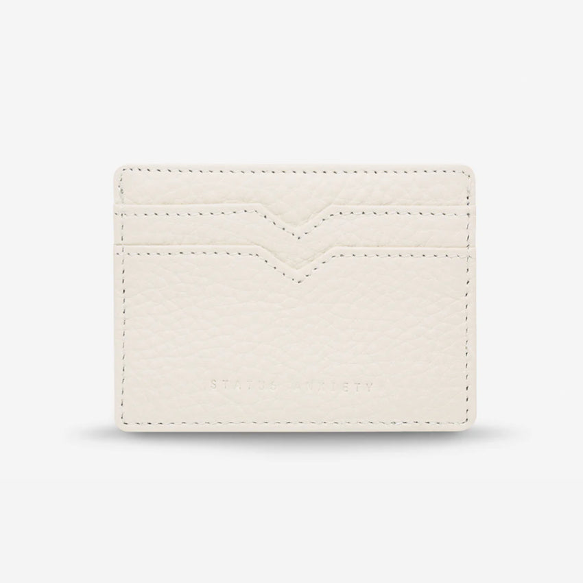The Status Anxiety Together For Now Wallet in Chalk on a blank background