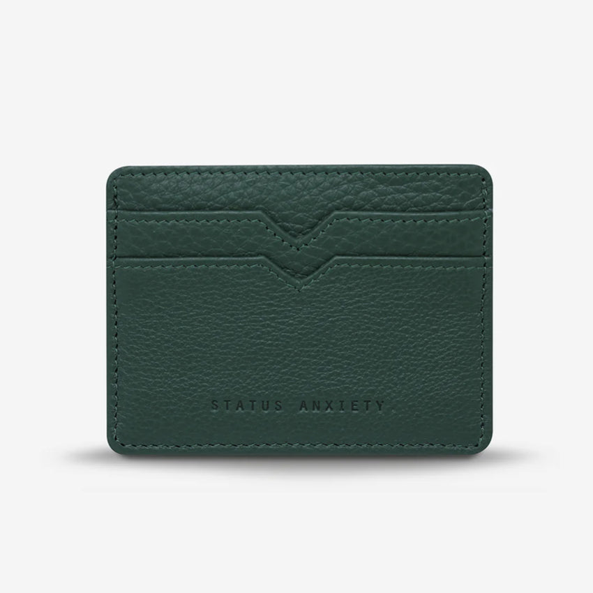 The Status Anxiety Together For Now Wallet in Teal on a blank background