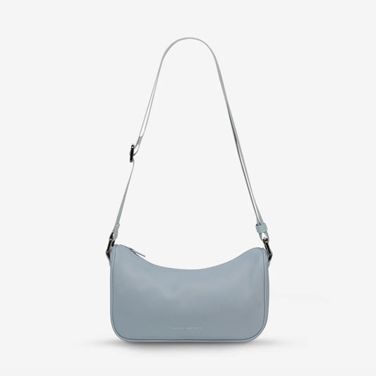 The Status Anxiety Vida Recycled Bag in Soft Blue on a blank background