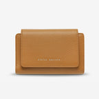 The Status Anxiety Visions Wallet in Tan on a blank background