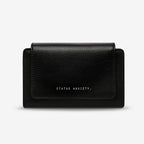 The Status Anxiety Visions Wallet in Black on a blank background