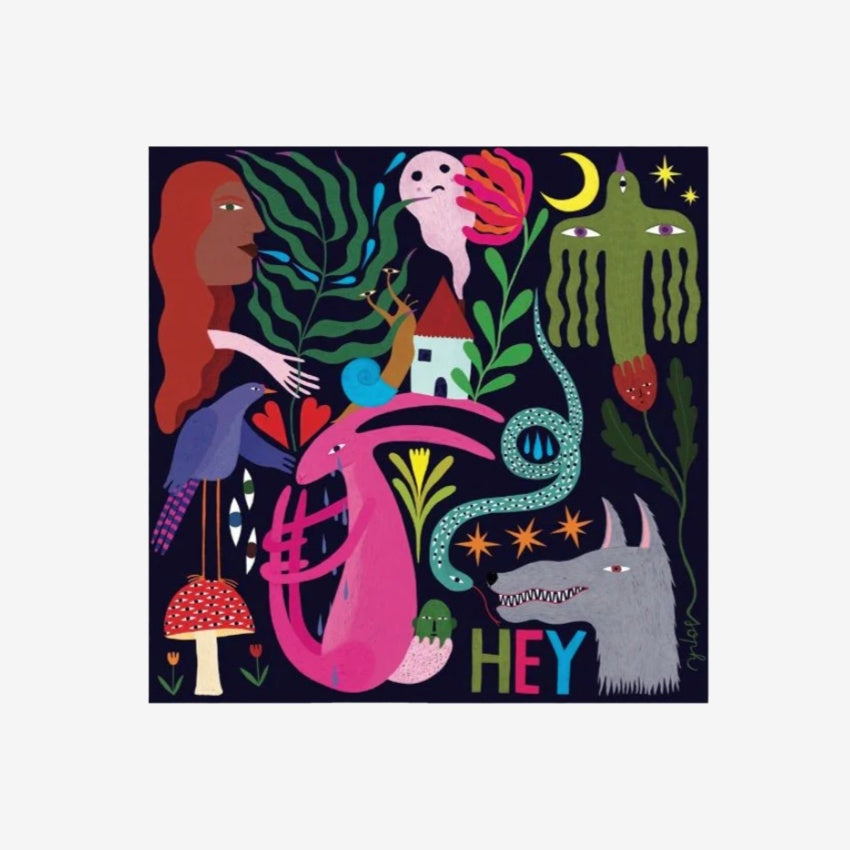 Studio Soph Hey Art Tile on a grey background