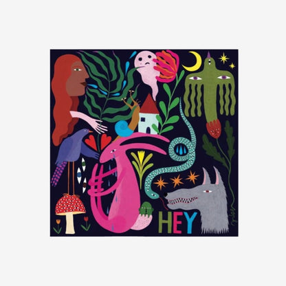 Studio Soph Hey Art Tile on a grey background