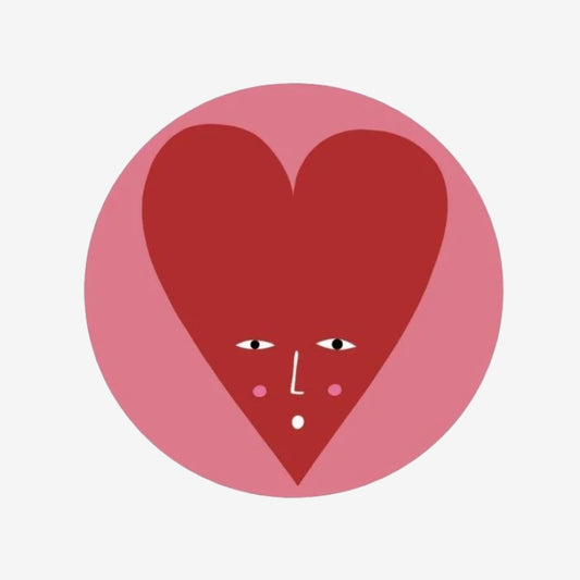 The Studio Soph I Heart You Coaster on a grey background