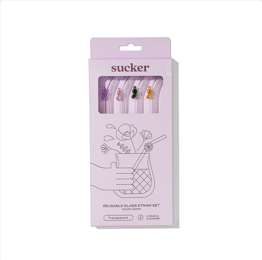 Reuseable Glass Drinking Straws | Wildflower