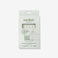 The Sucker Cocktail Straws in clear in the packaging on a blank background