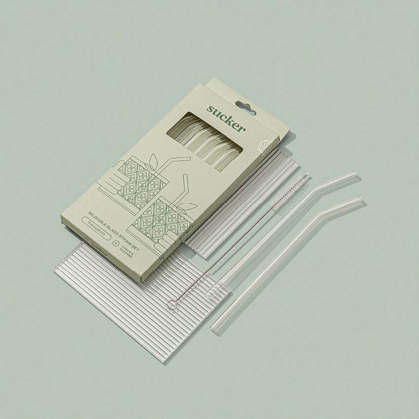 Reusable Glass Drinking Straws | Transparent