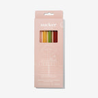 The Sucker Reusable Smoothie Straws in Multi in the packaging on a blank background