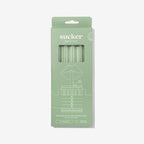The Sucker Reusable Smoothie Straws in Clear in the packaging on a blank background