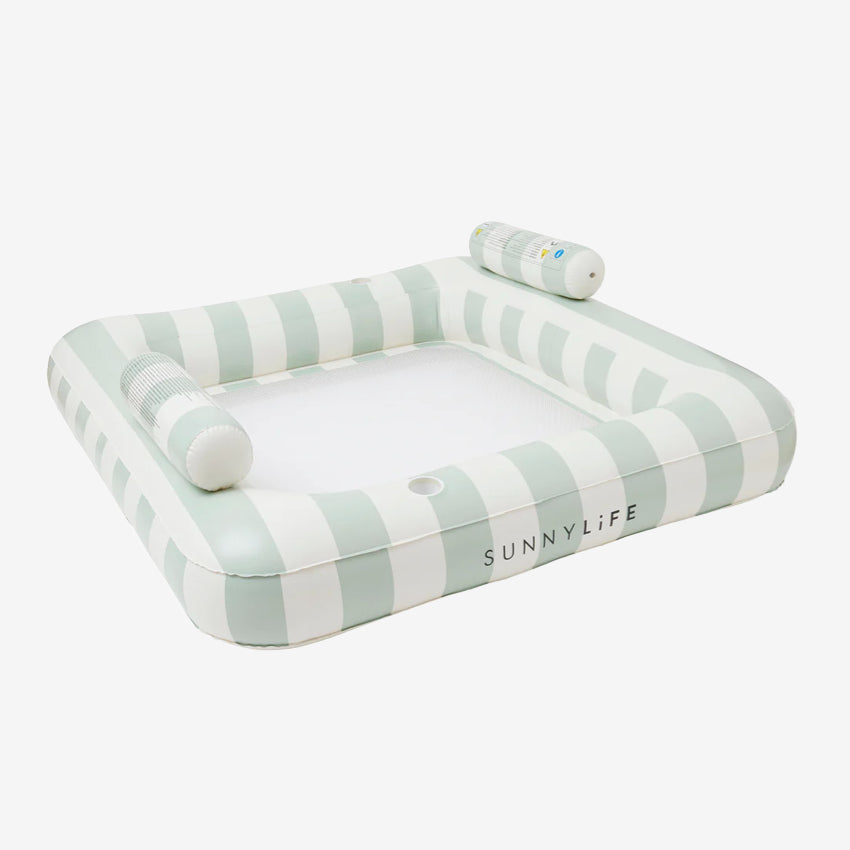 The SunnyLife Deluxe Twin Hammock in The Vacay on a grey background