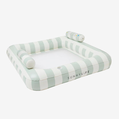 The SunnyLife Deluxe Twin Hammock in The Vacay on a grey background