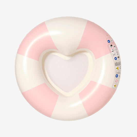 The Sunny Life Luxe Pool Ring in Stole My Heart on a grey background