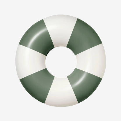 The Sunny Life Pool Ring in Olive on a grey background 
