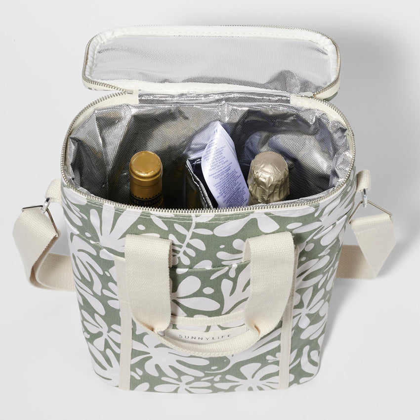 Canvas Drinks Cooler Bag | Olive