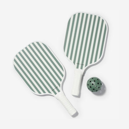 The Sunnylife Pickle Ball Set in Olive on a blank background