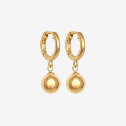 The Temple Of The Sun Alba Huggies in Gold Vermeil on a grey background