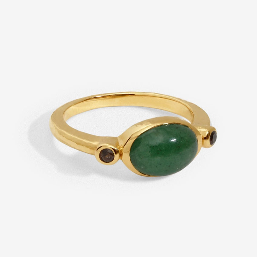 The Temple Of The Sun Opis Ring in Gold on a blank background