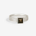The Temple Of The Sun Sparta Ring in Silver on a blank background