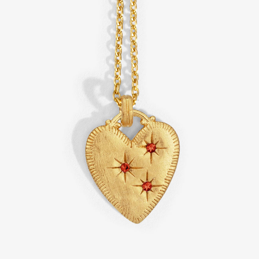 The Temple Of The Sun Etti Necklace in Gold Vermeil on a blank background