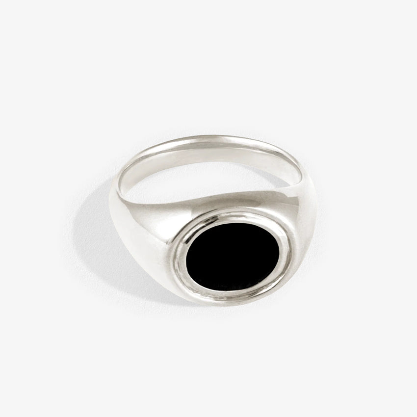 The Temple Of The Sun Kosmos Ring in Sterling Silver on a blank background