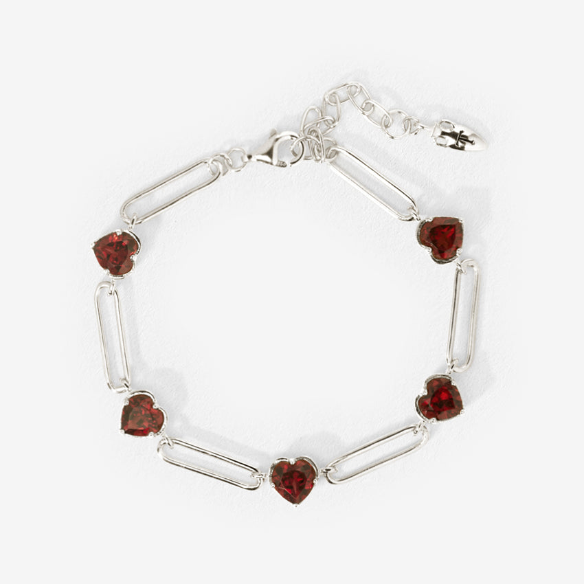 The Temple Of The Sun Venus Link Bracelet in Sterling Silver on a blank background