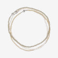 Stack of Three Bracelets | White & Gold