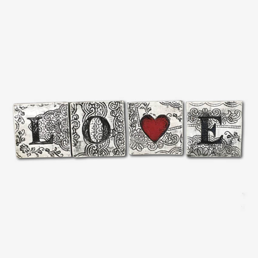 Block Word Tiles | LOVE