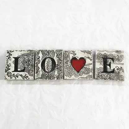 Block Word Tiles | LOVE