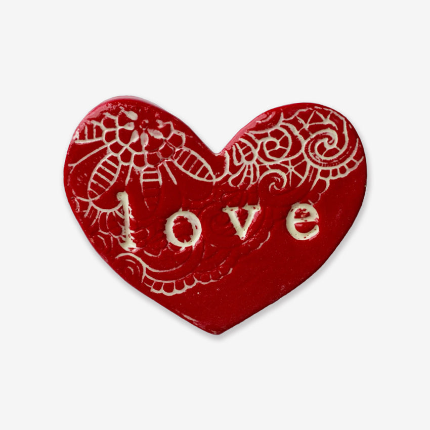 Flat Wall Heart | Love Red
