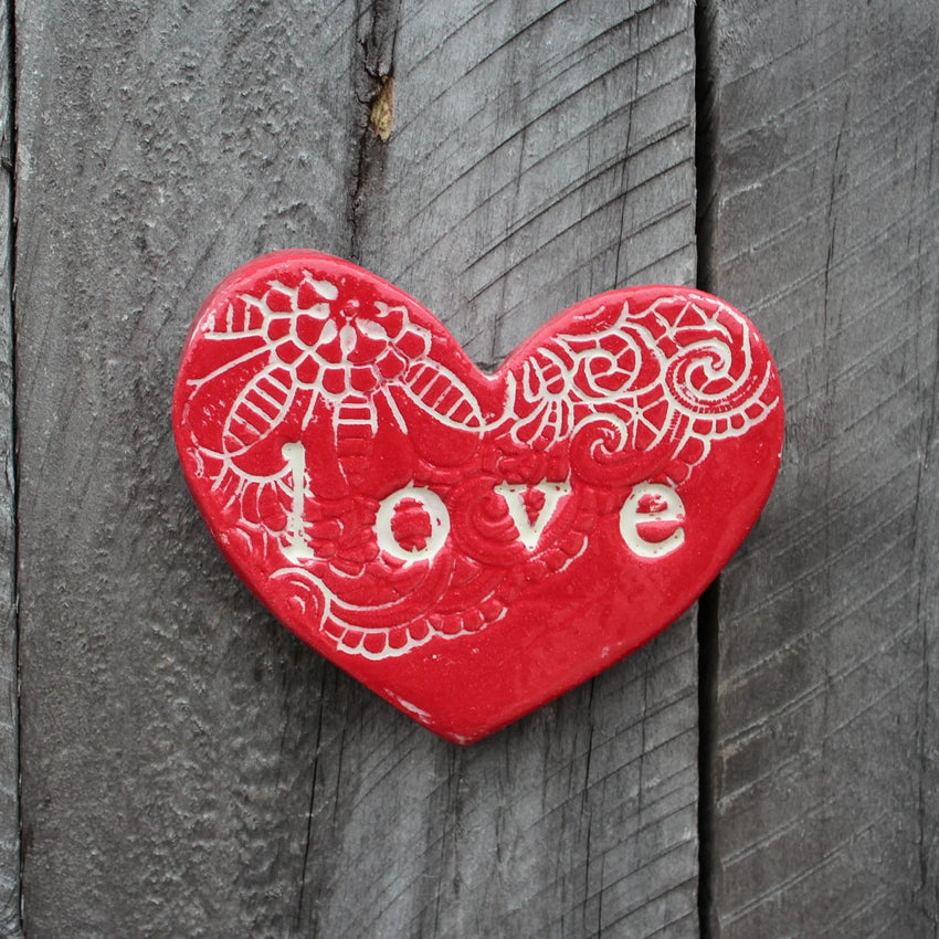 Flat Wall Heart | Love Red