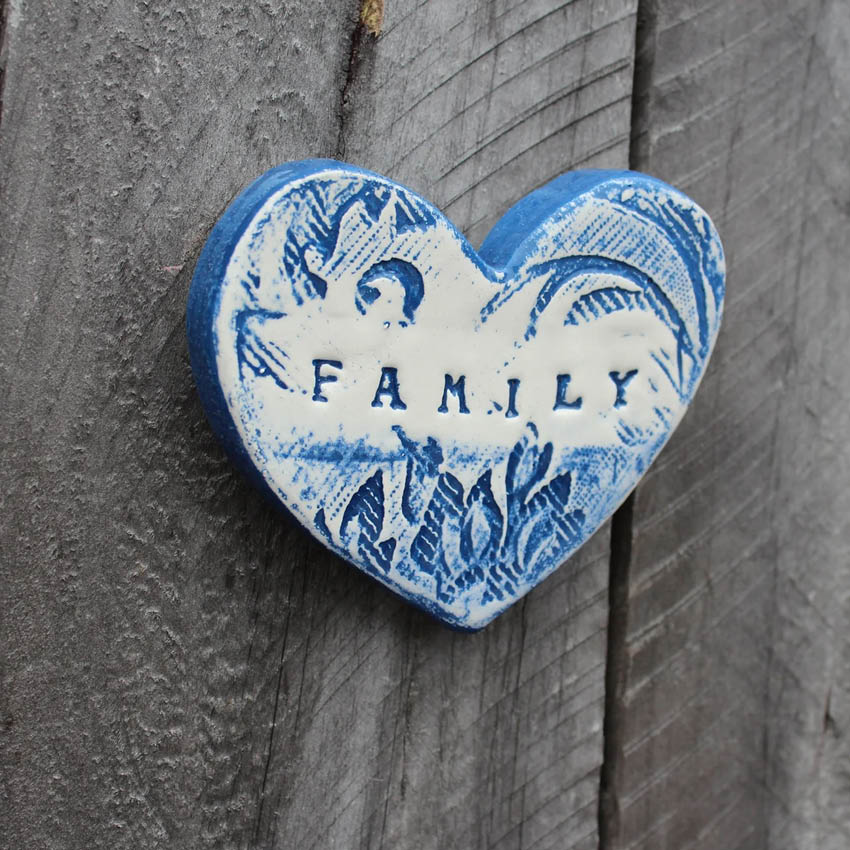 Flat Wall Heart | Family Blue